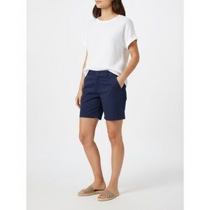 Talbots The Weekend Navy Chino Shorts Size 10 Petite